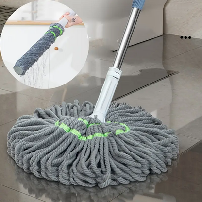 Easy-Wring Self-Twisting Mop - Hands-Free Washing, Rotating Design for Effortless Cleaning in Bedroom, Living Room, Bathroom