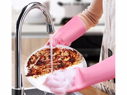 Dishwashing gloves silicone kitchen scrubber