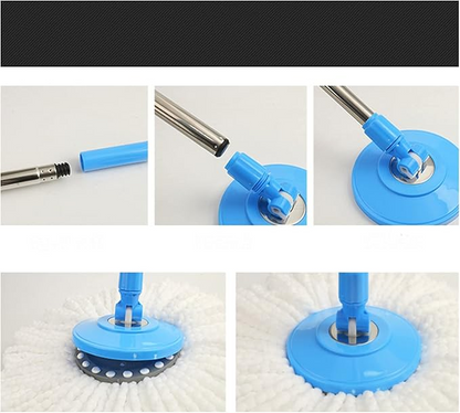 Spin Mop and Bucket Set 360 Spin Mop and Bucket Set with 2 Microfiber Mop Pads,Mop and Bucket System with