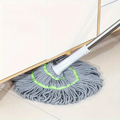 Easy-Wring Self-Twisting Mop - Hands-Free Washing, Rotating Design for Effortless Cleaning in Bedroom, Living Room, Bathroom