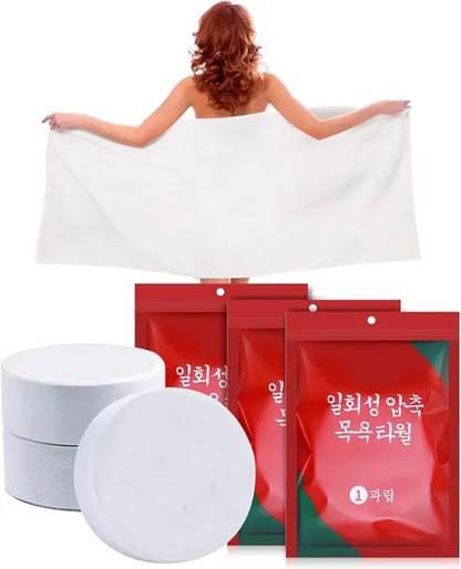 Compressed Shower Towel, Reusable Bath Towel, Disposable Bath Towel,