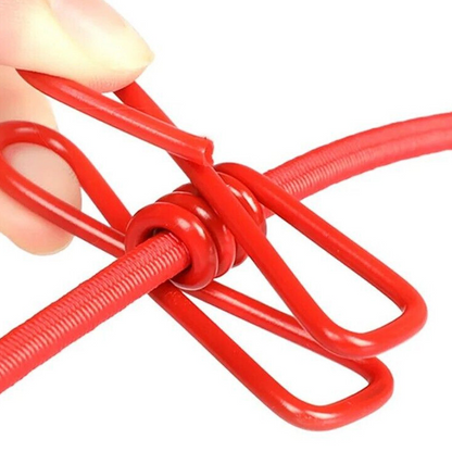 Portable Elastic Clothesline With 12 Clips