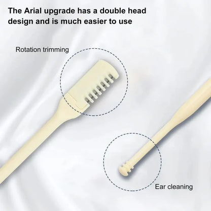 Pack of 2 & 2IN1 Portable Nose Hair Trimmers Waterproof Double Head Nose Hair Removal Washable