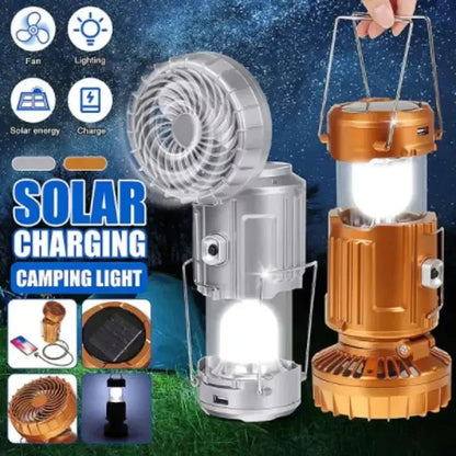 3IN1 Solar Portable Camping Lanterns Electric Fan