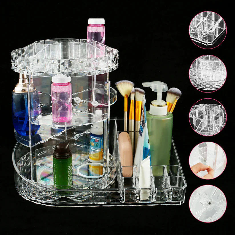 360 Degree Rotating Makeup Organizer,Jewelry Perfume Display Stand