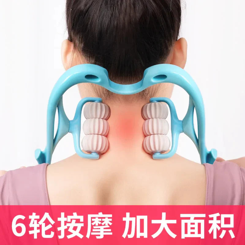 6-wheel Neck Massager Plastic Pressure Point Therapy Neck Massage Tools Neck Massage Relieve