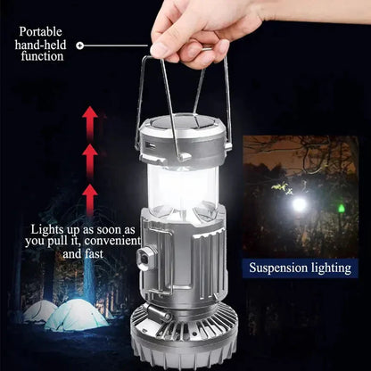 3IN1 Solar Portable Camping Lanterns Electric Fan